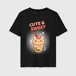 Женская футболка оверсайз Cute & Sweet