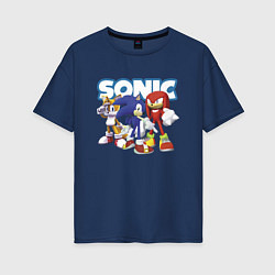 Женская футболка оверсайз Sonic Heroes Video game