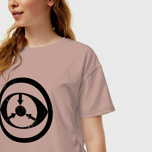 Женская футболка оверсайз Эта-10 / Пыльно-розовый – фото 3