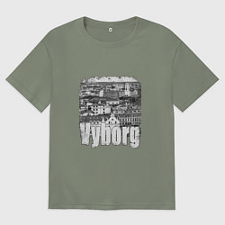 Футболка оверсайз женская Выборг Ленобласть, цвет: авокадо