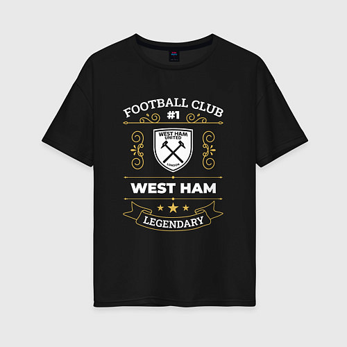 Женская футболка оверсайз West Ham FC 1 / Черный – фото 1