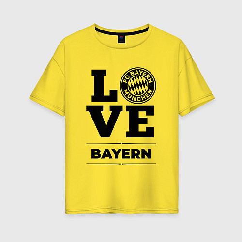 Женская футболка оверсайз Bayern Love Классика / Желтый – фото 1