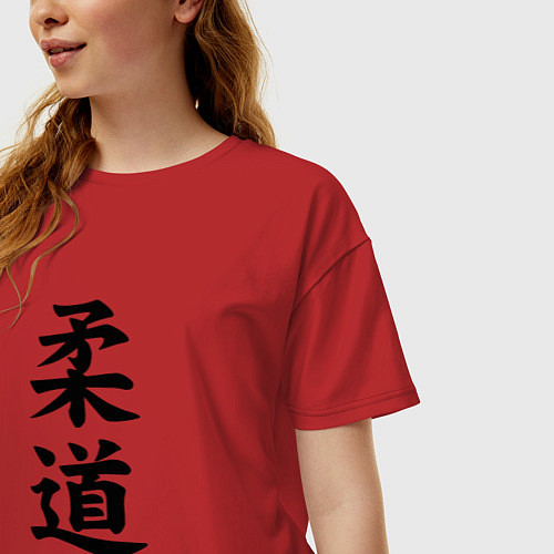 Женская футболка оверсайз JUDO FAN / Красный – фото 3