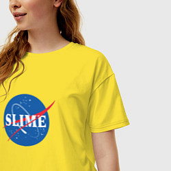 Футболка оверсайз женская Slime art Nasa, цвет: желтый — фото 2