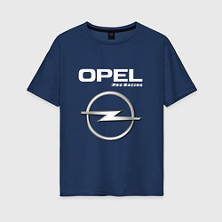 Футболка оверсайз женская OPEL Pro Racing, цвет: тёмно-синий