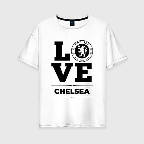 Женская футболка оверсайз Chelsea Love Классика / Белый – фото 1