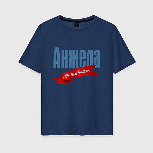 Женская футболка оверсайз Анжела Limited Edition / Тёмно-синий – фото 1