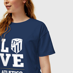 Футболка оверсайз женская Atletico Madrid Love Classic, цвет: тёмно-синий — фото 2