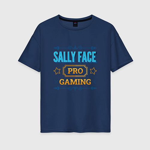 Женская футболка оверсайз Sally Face PRO Gaming / Тёмно-синий – фото 1