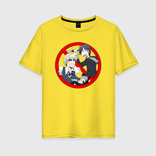 Женская футболка оверсайз Izaya and Shizua / Желтый – фото 1