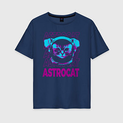 Женская футболка оверсайз АстроКот