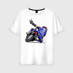 Женская футболка оверсайз Yamaha racing team Racer