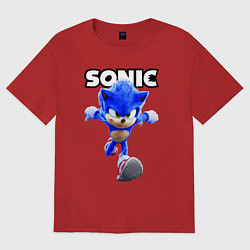 Футболка оверсайз женская Sonic the Hedgehog 2022, цвет: красный