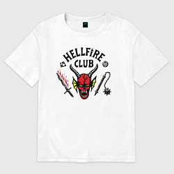 Футболка оверсайз женская Hellfire Club Stranger Things 4, цвет: белый