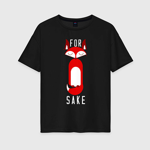 Женская футболка оверсайз For Sake / Черный – фото 1
