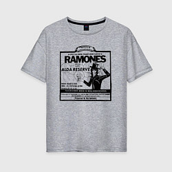 Футболка оверсайз женская Live at the Palladium, NY - Ramones, цвет: меланж