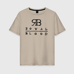 Футболка оверсайз женская RB Royal Blood, цвет: миндальный