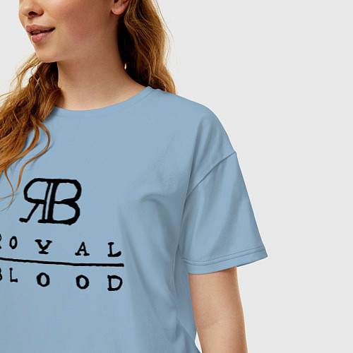 Женская футболка оверсайз RB Royal Blood / Мягкое небо – фото 3