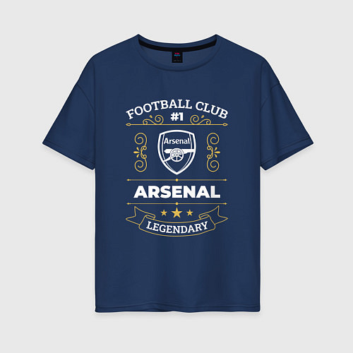 Женская футболка оверсайз Arsenal: Football Club Number 1 / Тёмно-синий – фото 1