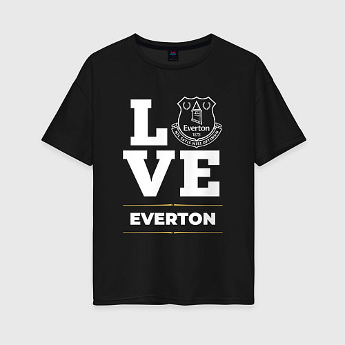 Женская футболка оверсайз Everton Love Classic / Черный – фото 1