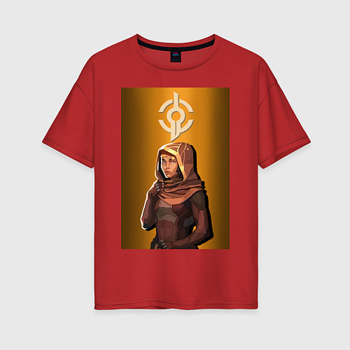 Женская футболка оверсайз Chani Kynes Dune Spice Wars / Красный – фото 1