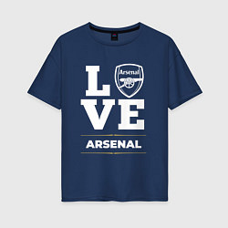 Футболка оверсайз женская Arsenal Love Classic, цвет: тёмно-синий