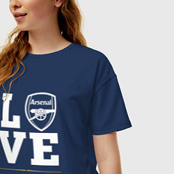 Футболка оверсайз женская Arsenal Love Classic, цвет: тёмно-синий — фото 2