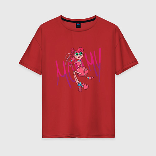Женская футболка оверсайз Marie Payne / Красный – фото 1