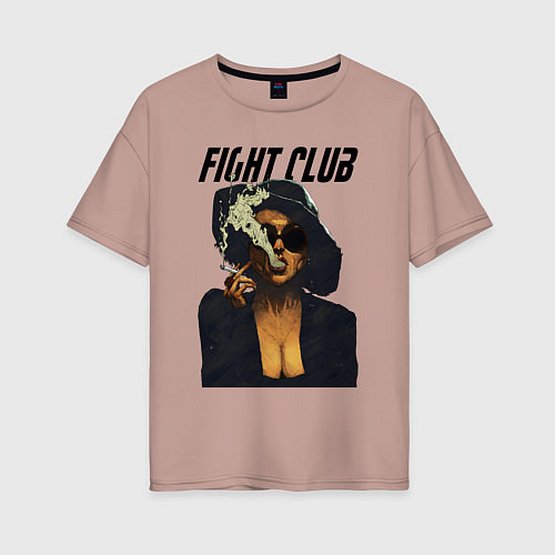 Женская футболка оверсайз Fight Club - Marla Singer / Пыльно-розовый – фото 1