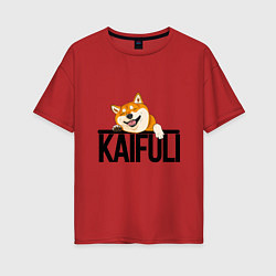 Женская футболка оверсайз Kaifuli shiba inu