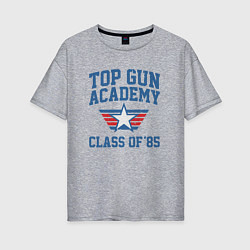 Футболка оверсайз женская TOP GUN Academy Class of 85, цвет: меланж