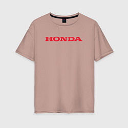 Женская футболка оверсайз HONDA ХОНДА LOGO спина