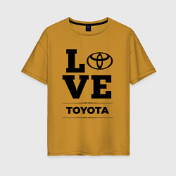 Футболка оверсайз женская Toyota Love Classic, цвет: горчичный