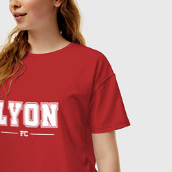 Футболка оверсайз женская Lyon Football Club Классика, цвет: красный — фото 2