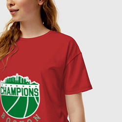 Футболка оверсайз женская Champions - Boston, цвет: красный — фото 2