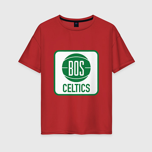 Женская футболка оверсайз Bos Celtics / Красный – фото 1