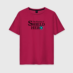 Женская футболка оверсайз The Rising of the Shield Hero logo black color