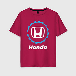 Футболка оверсайз женская Honda в стиле Top Gear, цвет: маджента