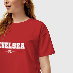 Футболка оверсайз женская Chelsea Football Club Классика, цвет: красный — фото 2