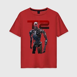 Женская футболка оверсайз Terminator 2 - T800