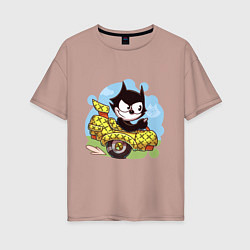 Женская футболка оверсайз Felix - the cat