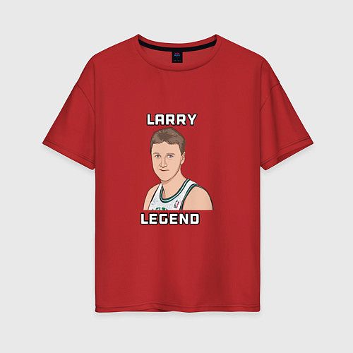 Женская футболка оверсайз Larry Legend / Красный – фото 1