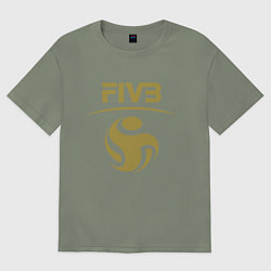 Футболка оверсайз женская FIVB ВОЛЕЙБОЛ ЛОГО, цвет: авокадо