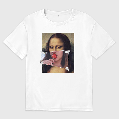 Женская футболка оверсайз Mona Lisa 202X modern / Белый – фото 1