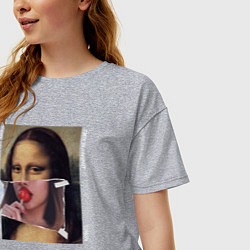 Футболка оверсайз женская Mona Lisa 202X modern, цвет: меланж — фото 2