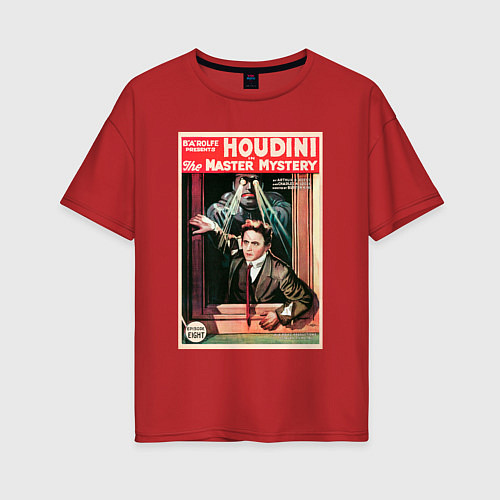 Женская футболка оверсайз Poster Harry Houdini Episode Eight / Красный – фото 1