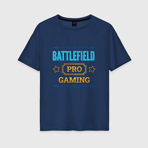 Женская футболка оверсайз Игра Battlefield PRO Gaming / Тёмно-синий – фото 1