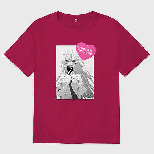 Женская футболка оверсайз Sono Bisque Doll wa Koi o Suru / Маджента – фото 1