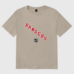 Футболка оверсайз женская New York Rangers NHL, цвет: миндальный