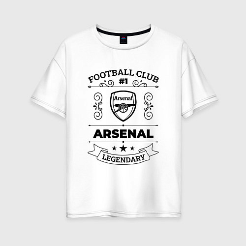 Женская футболка оверсайз Arsenal: Football Club Number 1 Legendary / Белый – фото 1